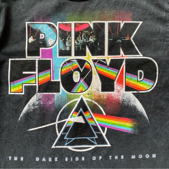 New! Pink Floyd Men’s Vintage Look Tie Dye T-Shirt Dark Side Of The Moon Size M - Picture 2 of 6